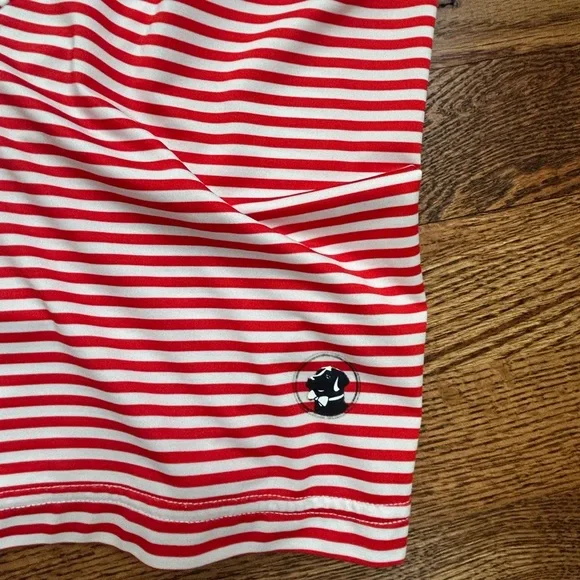 Southern Proper Red and White Striped Performance  Polo Shirt Size Large - Picture 4 of 7